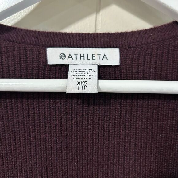 Athleta Women’s XXS Plum Wrap Sweater Long Sleeve Belted Cardigan - Picture 4 of 8